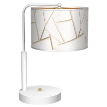 Lampe de table ZIGGY 1xE27/60W/230V blanche/dorée