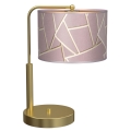 Lampe de table ZIGGY 1xE27/60W/230V rose/dorée