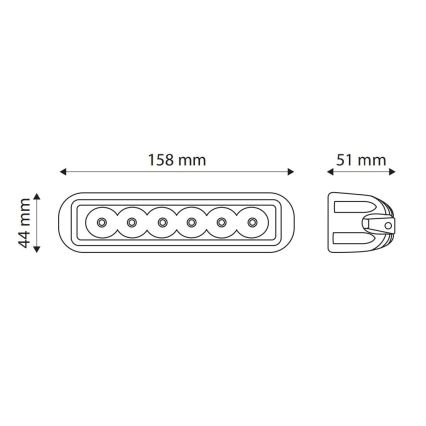 Lampe de travail EPISTAR LED/18W/10-30V IP67 6000K