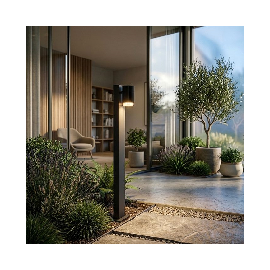 Lampe d'extérieur 1xGU10/10W/230V IP44 80 cm noire