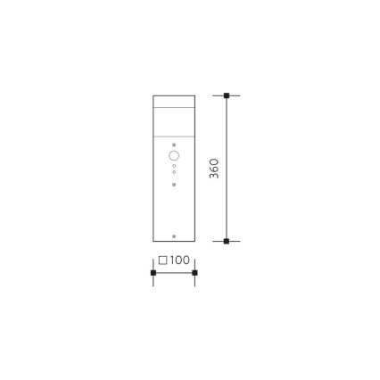 Lampe d'extérieur avec détecteur GARD 1xE14/60W/230V IP44