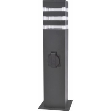 Lampe d'extérieur avec prise TEKSAS 1xE27/20W/230V, 44 cm, IP44, anthracite