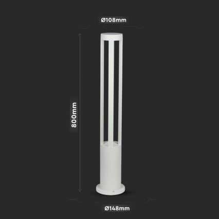Lampe d'extérieur LED/10W/230V 80cm 3000K IP65 blanche