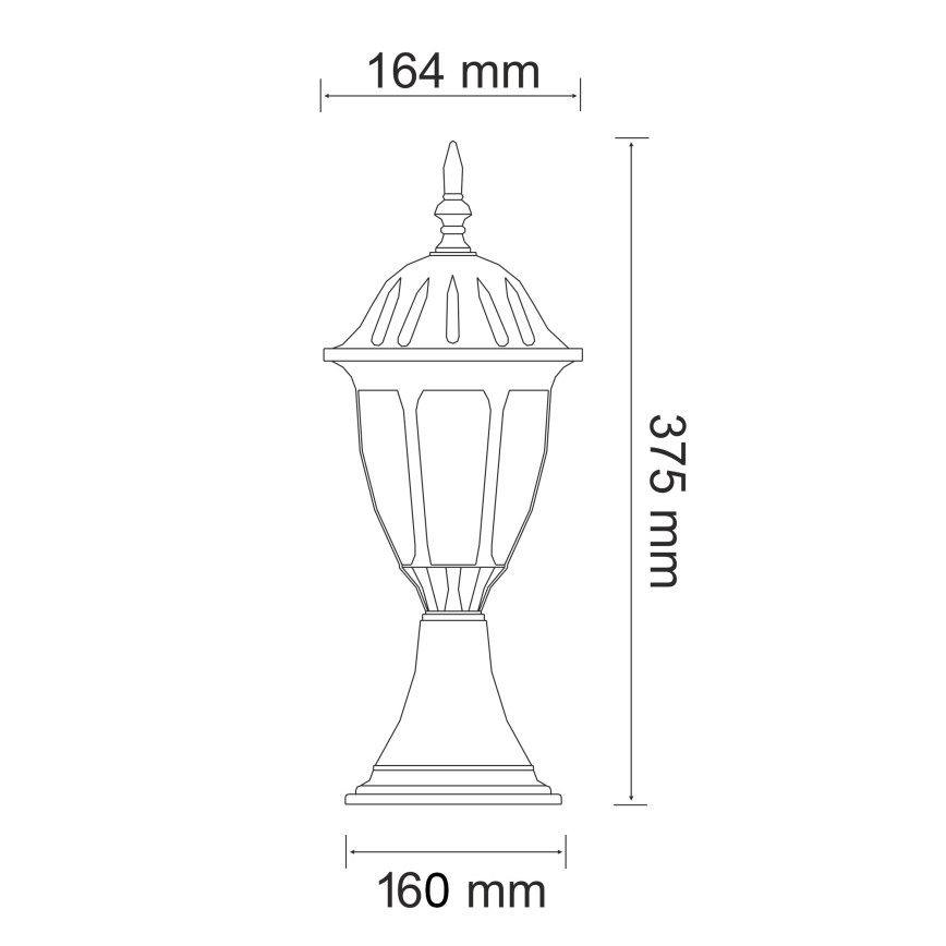 Lampe d'extérieur LED FLORENCJA 1xE27/10W/230V IP43