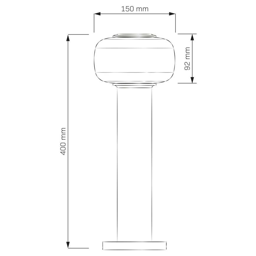 Lampe d'extérieur LED MALAGA LED/12W/230V 40 cm IP44 noire