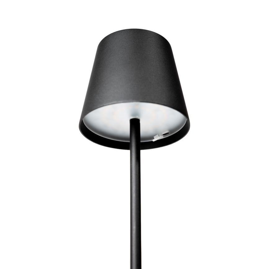 Lampe d'extérieur LED RGBW dimmable rechargeable LED/1,5W/4000 mAh 3000K IP44 noire