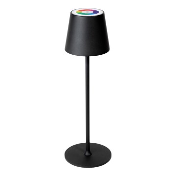 Lampe d'extérieur LED RGBW dimmable rechargeable LED/1,5W/4000 mAh 3000K IP44 noire