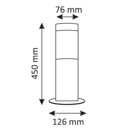 Lampe d'extérieur LIVIA 1xE27/10W/230V 45 cm IP44 argentée