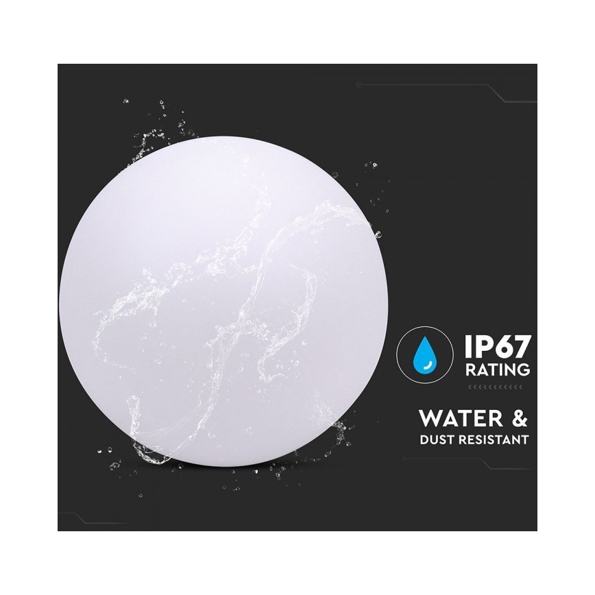 Lampe d'extérieur RGB à intensité variable LED/1W/5V 1000 mAh 30 cm IP67 + Télécommande