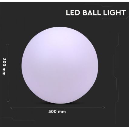 Lampe d'extérieur RGB à intensité variable LED/1W/5V 1000 mAh 30 cm IP67 + Télécommande