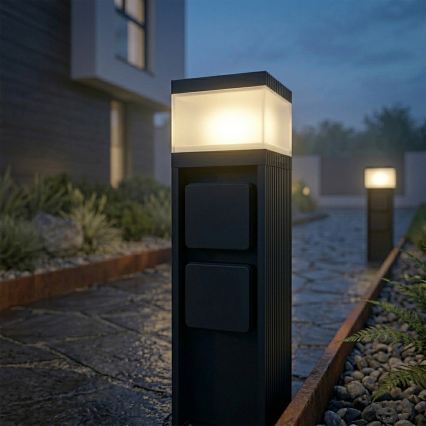 Lampe d'extérieur VESPER avec 2 prises 1xG9/5W/230V IP44 30 cm, noire