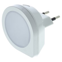 Lampe d'orientation sur prise avec détecteur LED/0,4W/230V 3000K blanc