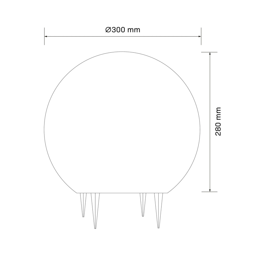 Lampe extérieur ARGENTO 1xE27/15W/230V d. 30 cm IP65 gris
