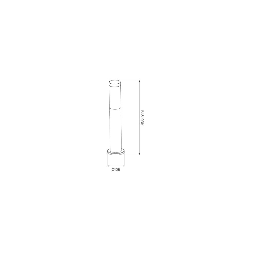 Lampe extérieur BROOKLYN 1xE27/60W/230V 45 cm IP44 chrome mat