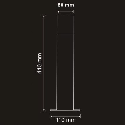 Lampe extérieur DALLAS 1xE27/12W/230V IP44 44 cm graphite