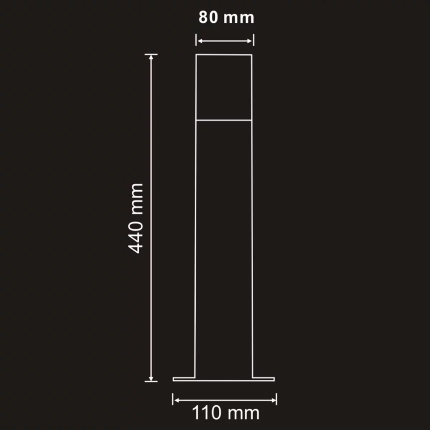 Lampe extérieur DALLAS 1xE27/12W/230V IP44 44 cm graphite