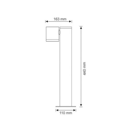 Lampe extérieur PINO 1xGU10 / 10W / 230V IP44 44 cm