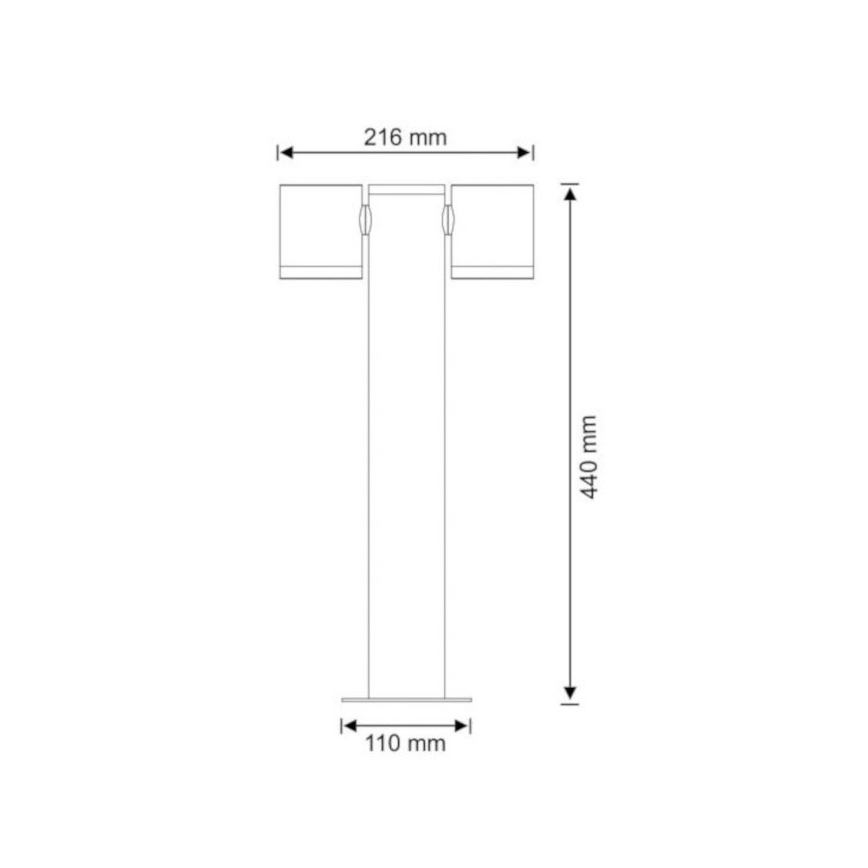 Lampe extérieur PINO 2xGU10/10W/230V IP44 44 cm