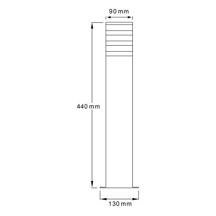 Lampe extérieur TEKSAS 1xE27/12W/230V IP44 44 cm anthracite