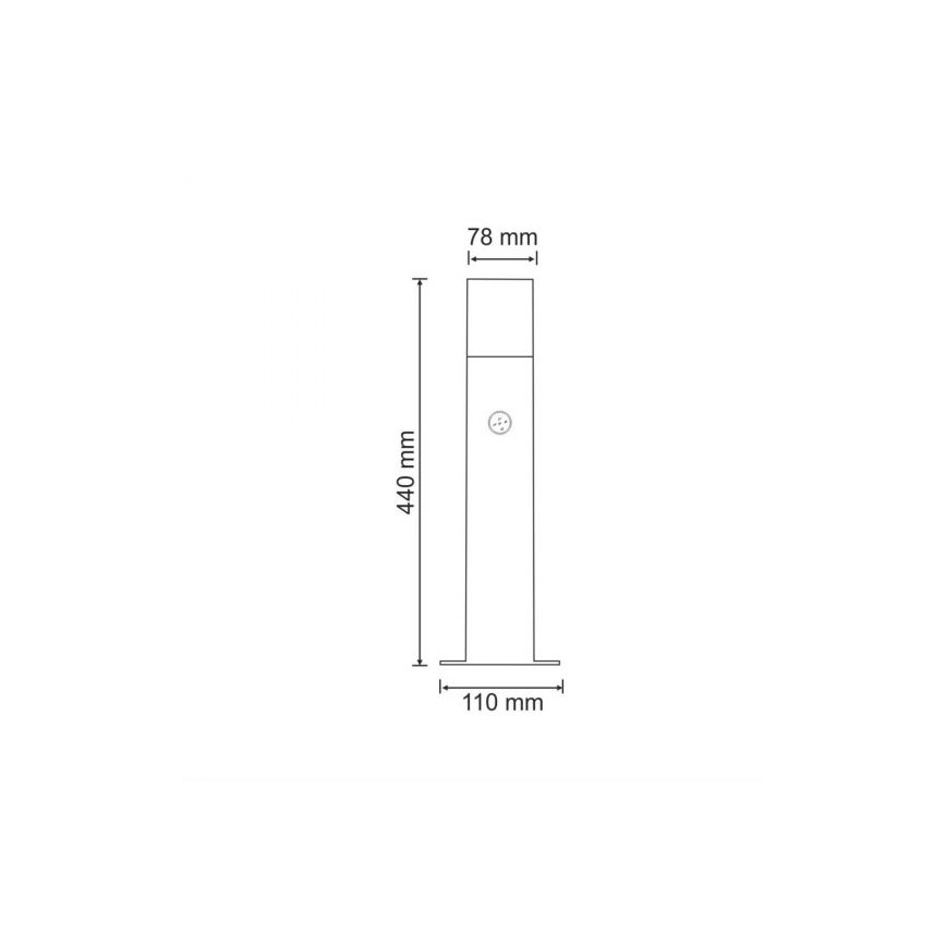 Lampe extérieure avec détecteur NEW YORK 1xE27/12W/230V IP44 44 cm anthracite