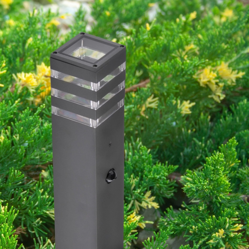 Lampe extérieure avec détecteur TEKSAS 1xE27/12W/230V IP44 74 cm anthracite