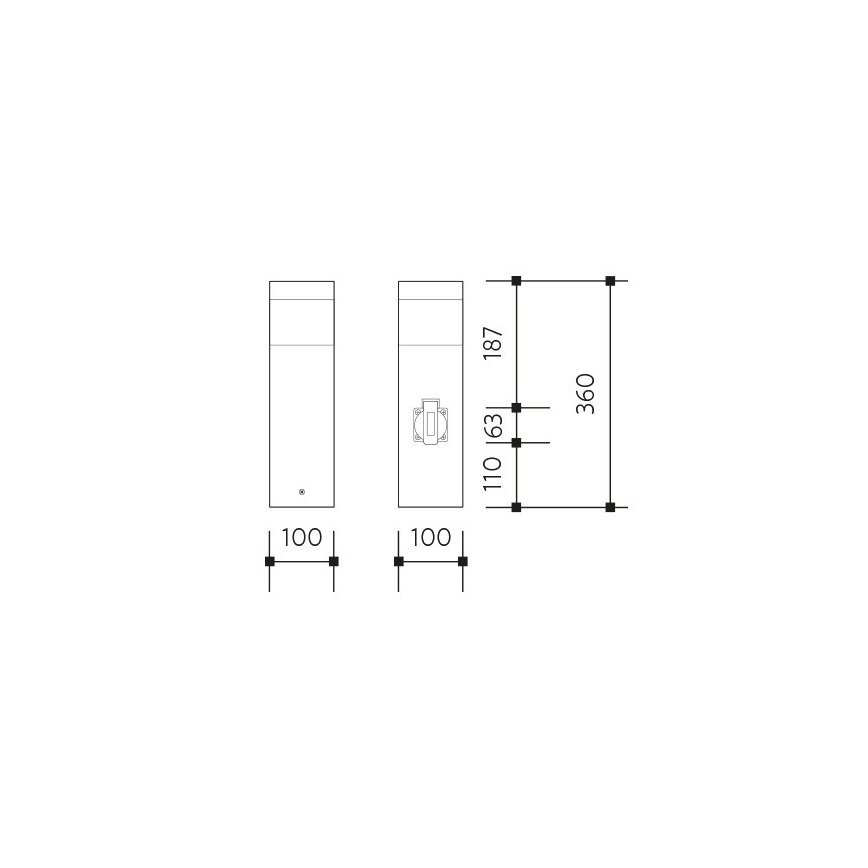 Lampe extérieure avec prise GARD 1xE14/60W/230V SCHUKO IP44