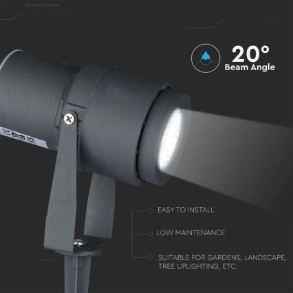 Lampe extérieure LED/12W/100-240V IP65 3000K gris