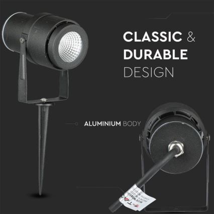 Lampe extérieure LED/12W/100-240V IP65 4000K noir