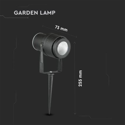 Lampe extérieure LED/12W/100-240V IP65 4000K noir