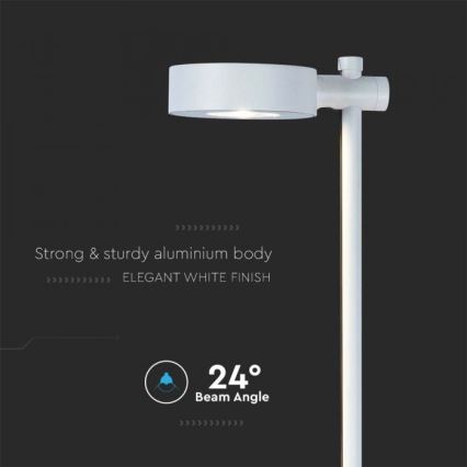 Lampe extérieure LED/7W/230V 3000K IP65 blanche 102 cm