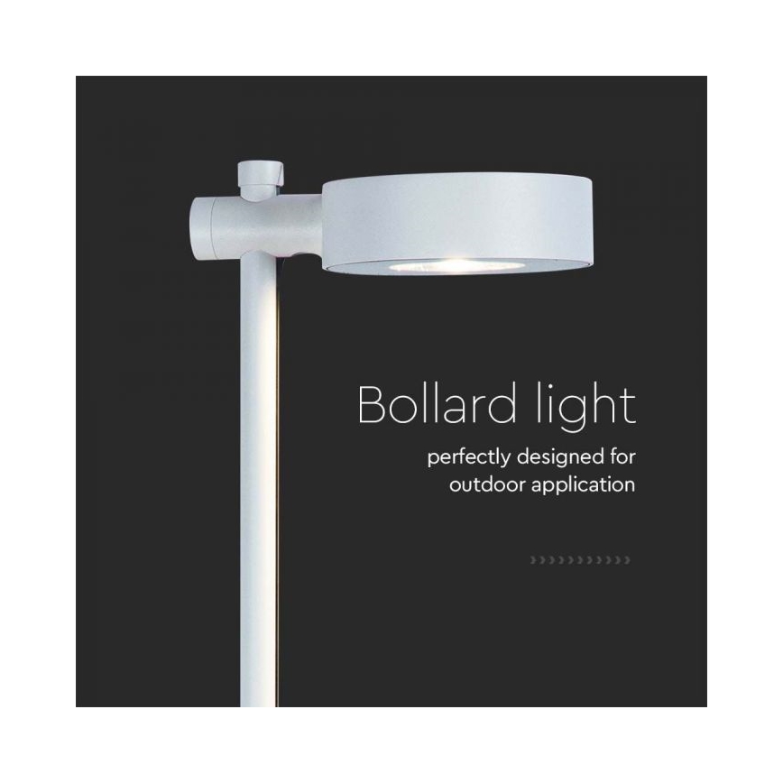 Lampe extérieure LED/7W/230V 3000K IP65 blanche 102 cm