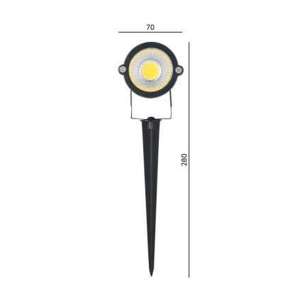 Lampe extérieure LED BLAKE LED/5W/230V 4000K IP65 noire
