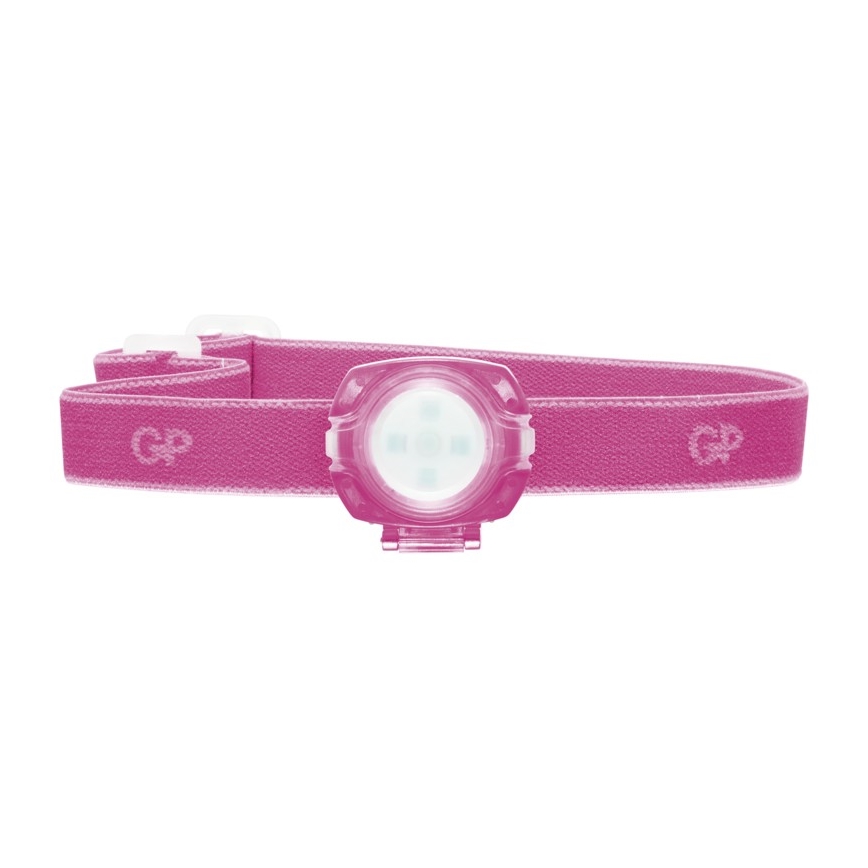 Lampe frontale LED GP EVERYBODY 4xLED/2×CR2025 rose