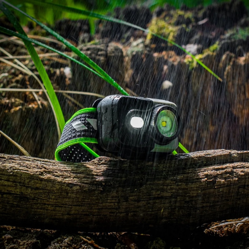 Lampe frontale LED rechargeable à intensité réglable LED/10W/5V/3xAAA IP66 800 lm 1000 mAh