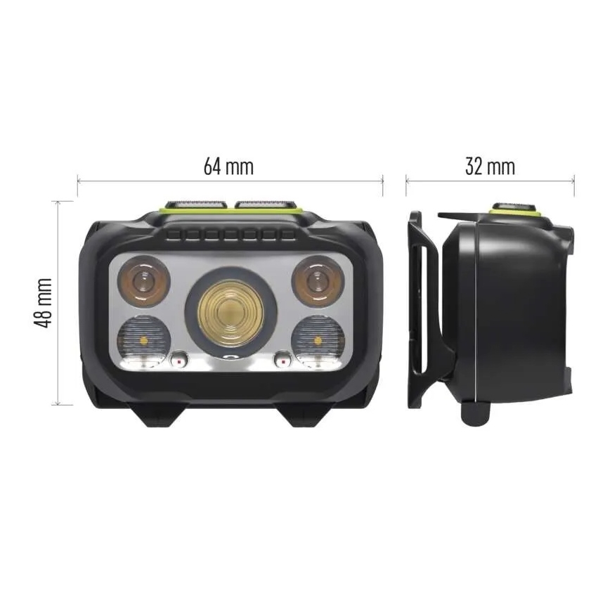 Lampe frontale rechargeable à intensité réglable LED/3xAAA/1000 mAh 3,7V