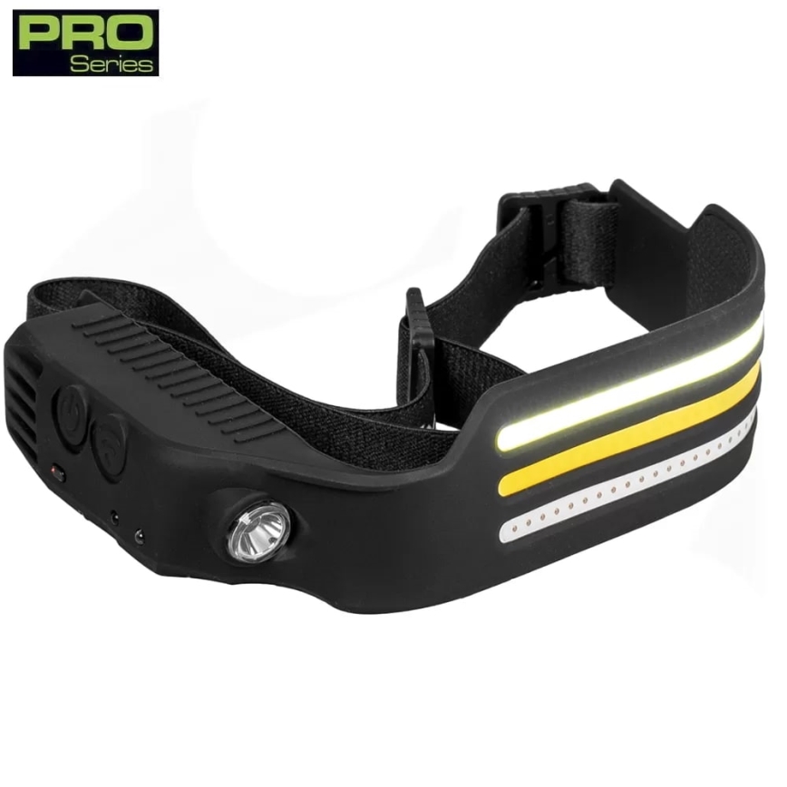 Lampe frontale rechargeable à intensité variable avec détecteur et éclairage rouge 4xLED/5V IP44 300 brillant 1200 mAh
