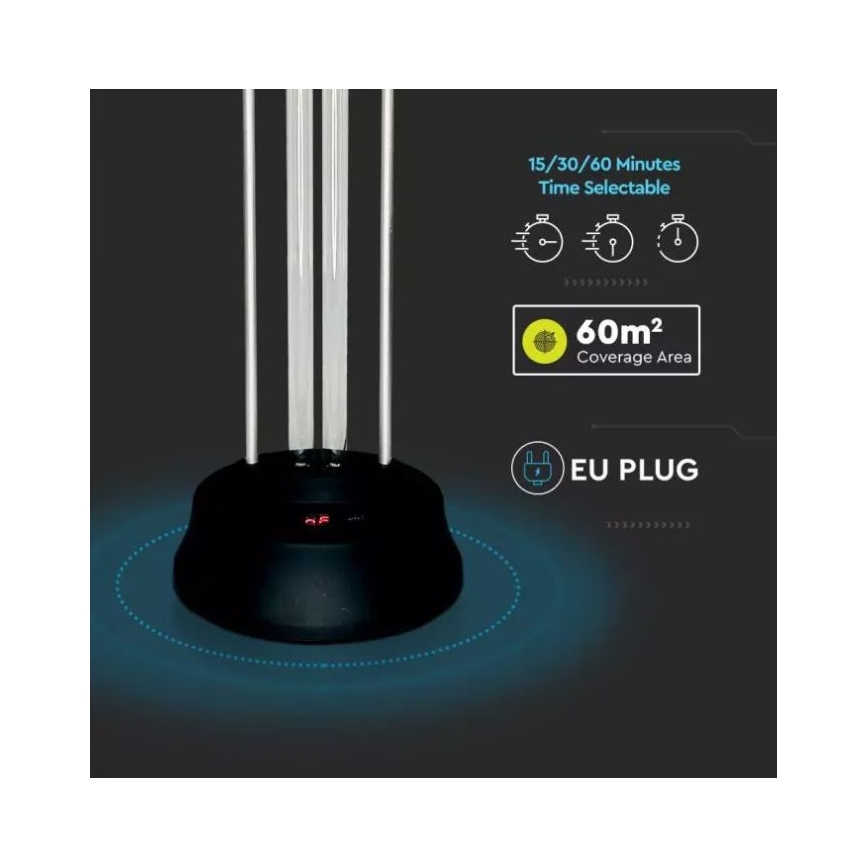 Lampe germicide désinfectante avec détecteur UVC/38W/230V