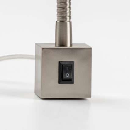 Lampe LED à pince 1x GU10 / 4,7 W / 230 V chrome mat