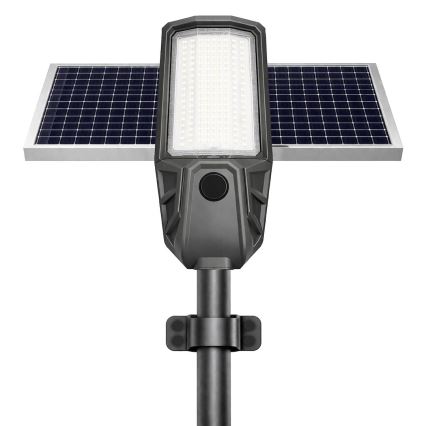 Lampe de rue LED dimmable avec capteur et panneau solaire KOBRA LED/400W/3,2V 24000 mAh IP65 anthracite + télécommande