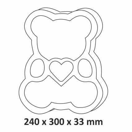 Lampe LED enfant LED/2xAA bleu OURS