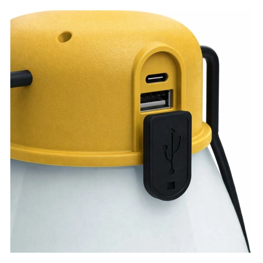 Lampe LED rechargeable portable dimmable avec fonction powerbank LUMINA MINIO LED/5V 1800 mAh IP44 jaune