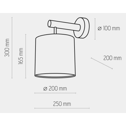 Lampe murale DEVA 1xE27/60W/230V blanche/bois