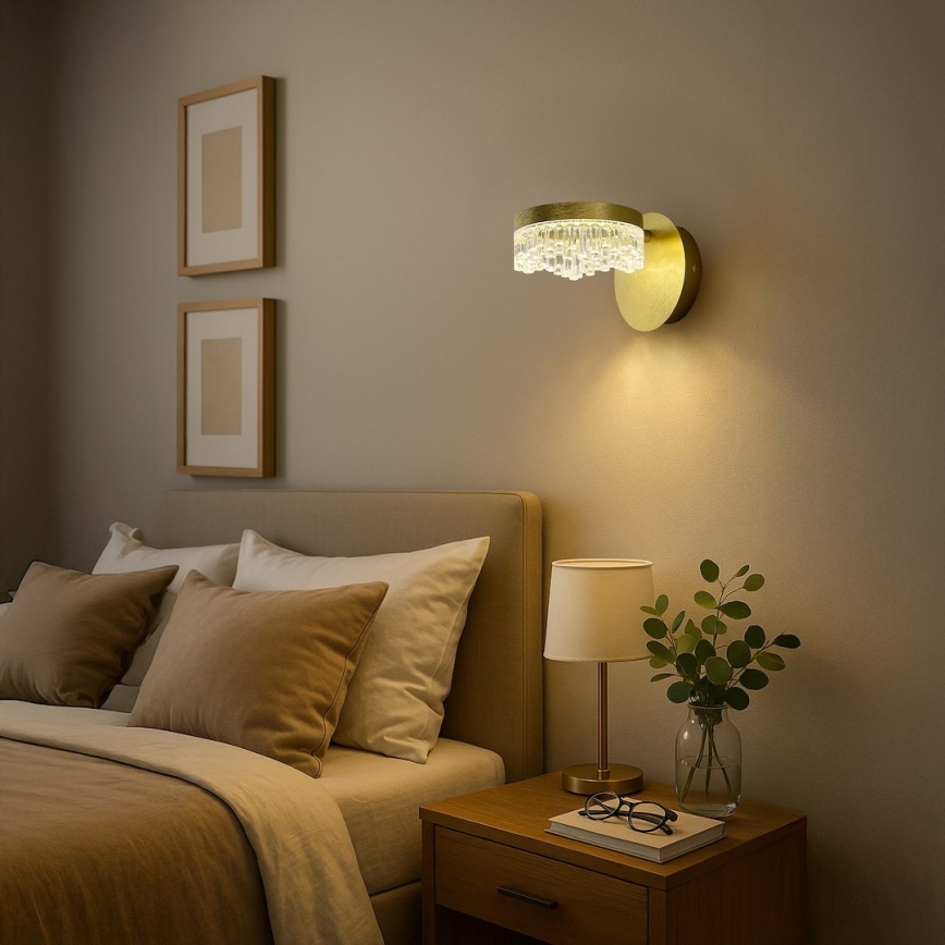 Lampe murale LED/4W/230V dorée