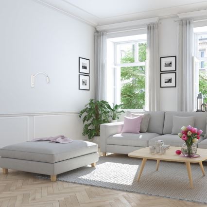 Lampe murale LED flexible avec port USB BASE LED/8W+LED/2W/230V blanche