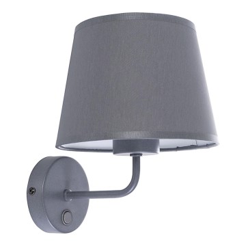 Lampe murale MAJA 1xE27/15W/230V grise