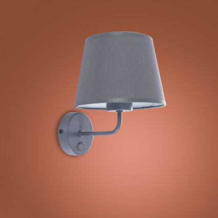 Lampe murale MAJA 1xE27/15W/230V grise