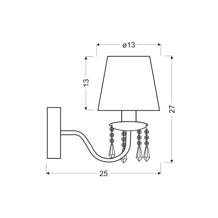 Lampe murale RUTI 1xE14/40W/230V