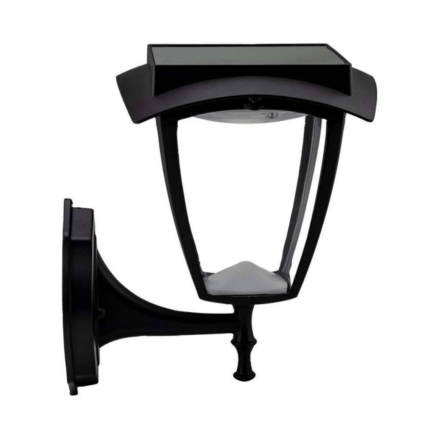 Lampe murale solaire LED/2W/3,7V 3000/6000K IP65 2200 mAh noire