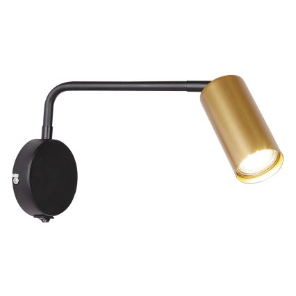 Lampe murale TINA 1xGU10/15W/230V noire/dorée