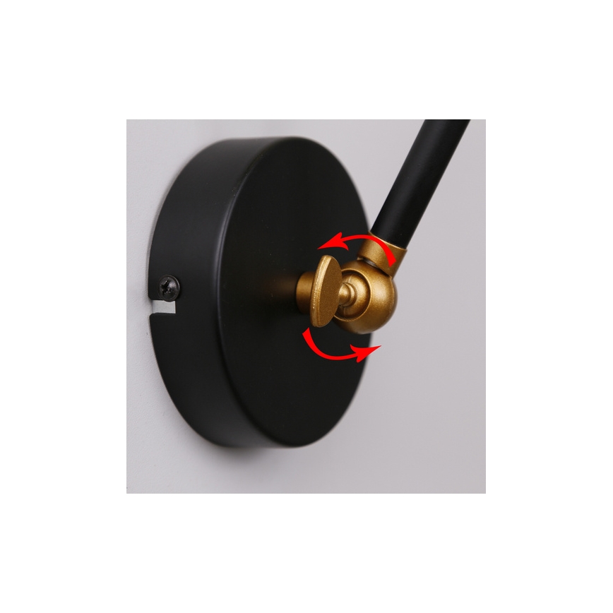 Lampe murale TRUCK 1xE27/40W/230V doré/noir
